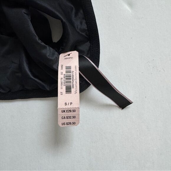 Victoria’s Secret Black Satin Intimate Top Size Small NWT - Picture 7 of 8